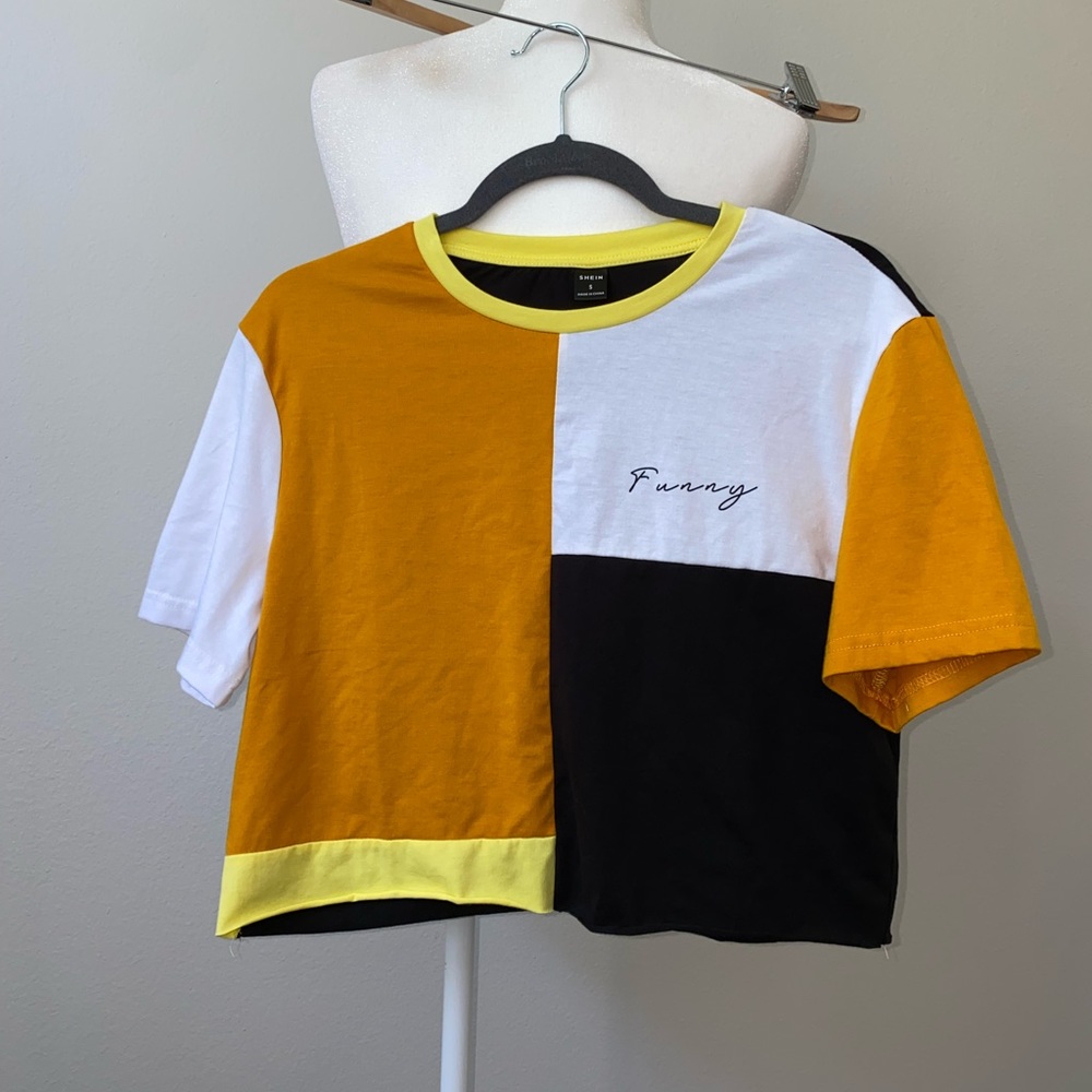 Color Blocked Crop Top